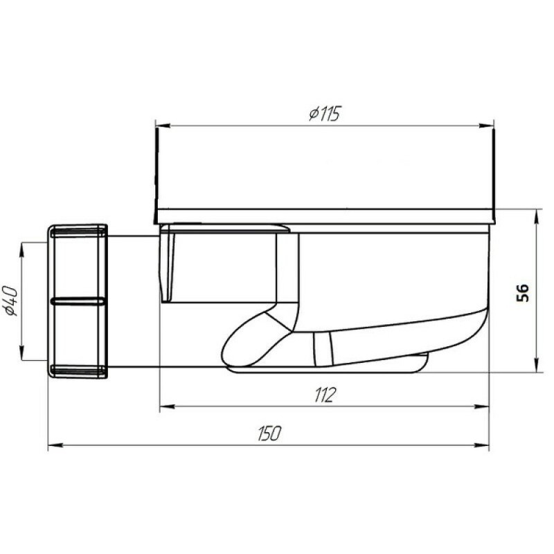 Сифон Good Door для поддонов Essentia/Flow/Stella сЛ00094