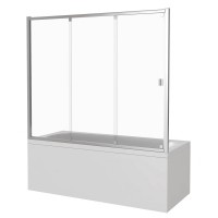 Шторка на ванну Good Door Screen WTW-150-C-CH 150 x 140 см раздвижная, стекло прозрачное, профиль хром, ПД00094