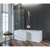 Шторка на ванну Good Door Screen BS-80-C-CH 80 x 140 см неподвижная, стекло прозрачное, профиль хром, ПД00097