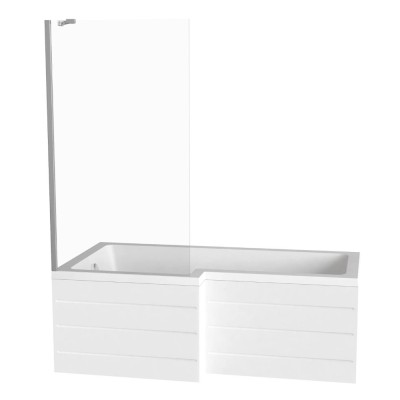 Шторка на ванну Good Door Screen BS-80-C-CH 90 x 140 см неподвижная, стекло прозрачное, профиль хром, ПД00098