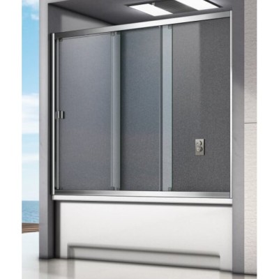 Шторка на ванну Good Door Screen WTW-150-G-CH 150 x 140 см раздвижная, стекло матовое, профиль хром, ПД00115