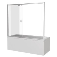 Шторка на ванну Good Door Screen WTW-150-G-CH 150 x 140 см раздвижная, стекло матовое, профиль хром, ПД00115