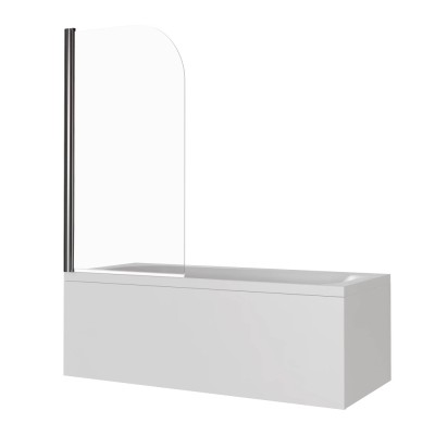 Шторка на ванну Good Door Screen H-80-C-В 80 x 140 см распашная, стекло прозрачное, профиль черный, ПД00118