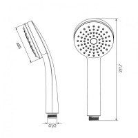 Душевая лейка 1F Iddis круглая, хром, 0011F85i18