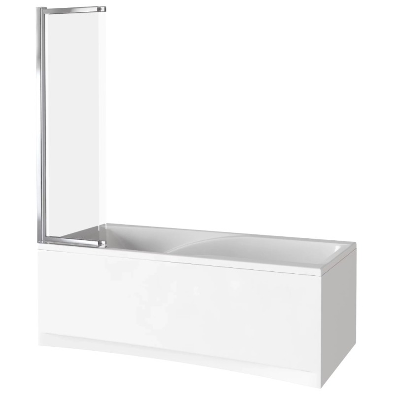 Шторка на ванну Good Door Screen SLR-100-C-CH 100 x 140 см распашная, раздвижная, стекло прозрачное, профиль хром, ПД00120