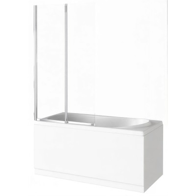 Шторка на ванну Good Door Screen FO-80-C-CH 80 x 140 см распашная, стекло прозрачное, профиль хром, ПД00121