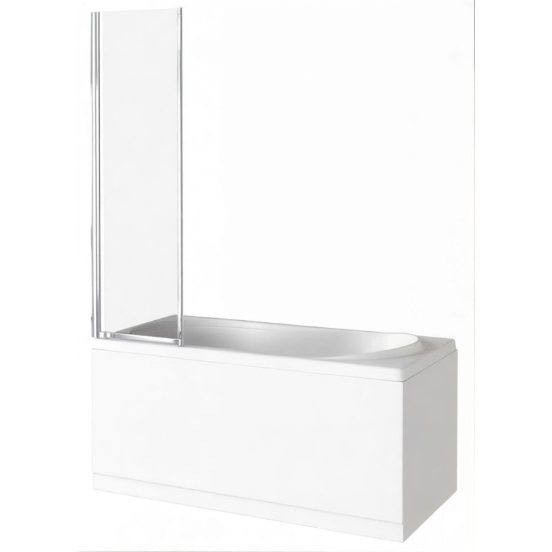 Шторка на ванну Good Door Screen FO-80-C-CH 80 x 140 см распашная, стекло прозрачное, профиль хром, ПД00121