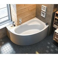 Ванна акриловая Bas Сагра New В 00145/В 00146, 160 x 90 см, левая/правая, в комплекте с каркасом, белый