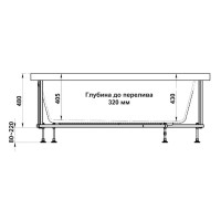 Ванна акриловая Bas Антигуа В 00150, 170 x 95 см, в комплекте с каркасом, белый