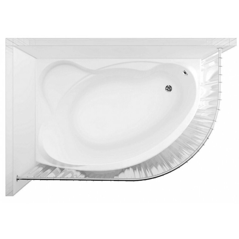 Карниз для ванны Aquanet Mayorca 00162369 150*100 см полукруглый