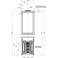 Зеркало Aquanet Луис 65 00164402, цвет темный орех