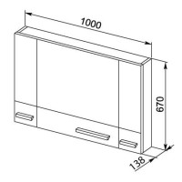 Зеркало-шкаф Aquanet Нота 100 (камерино) 00165372, цвет белый