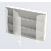 Зеркало-шкаф Aquanet Нота 100 (камерино) 00165372, цвет белый