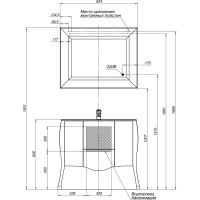 Зеркало Aquanet Мадонна 90 E 00168328, цвет белый