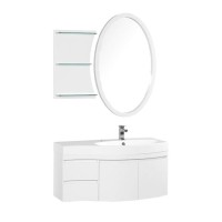 Тумба под раковину Aquanet Опера 2-115 L (2 дверцы, 2 ящика) 00169613, левая, цвет белый