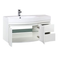 Тумба под раковину Aquanet Опера 2-115 L (2 дверцы, 2 ящика) 00169613, левая, цвет белый
