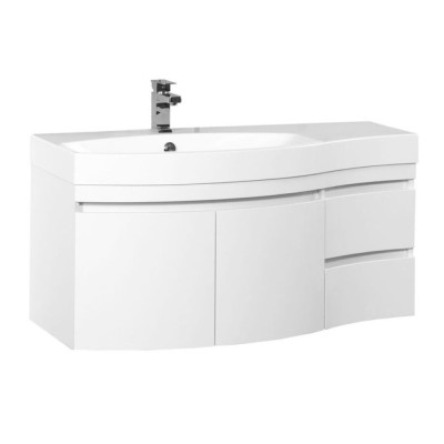 Тумба под раковину Aquanet Сопрано 2-95 L (2 дверцы, 2 ящика) 00169631, левая, цвет белый