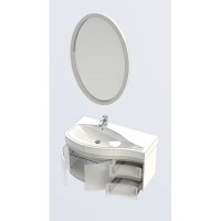 Тумба под раковину Aquanet Сопрано 2-95 L (2 дверцы, 2 ящика) 00169631, левая, цвет белый