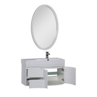 Тумба под раковину Aquanet Сопрано 2-95 L (2 дверцы, 2 ящика) 00169631, левая, цвет белый