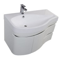 Тумба под раковину Aquanet Сопрано 2-95 L (2 дверцы, 2 ящика) 00169631, левая, цвет белый