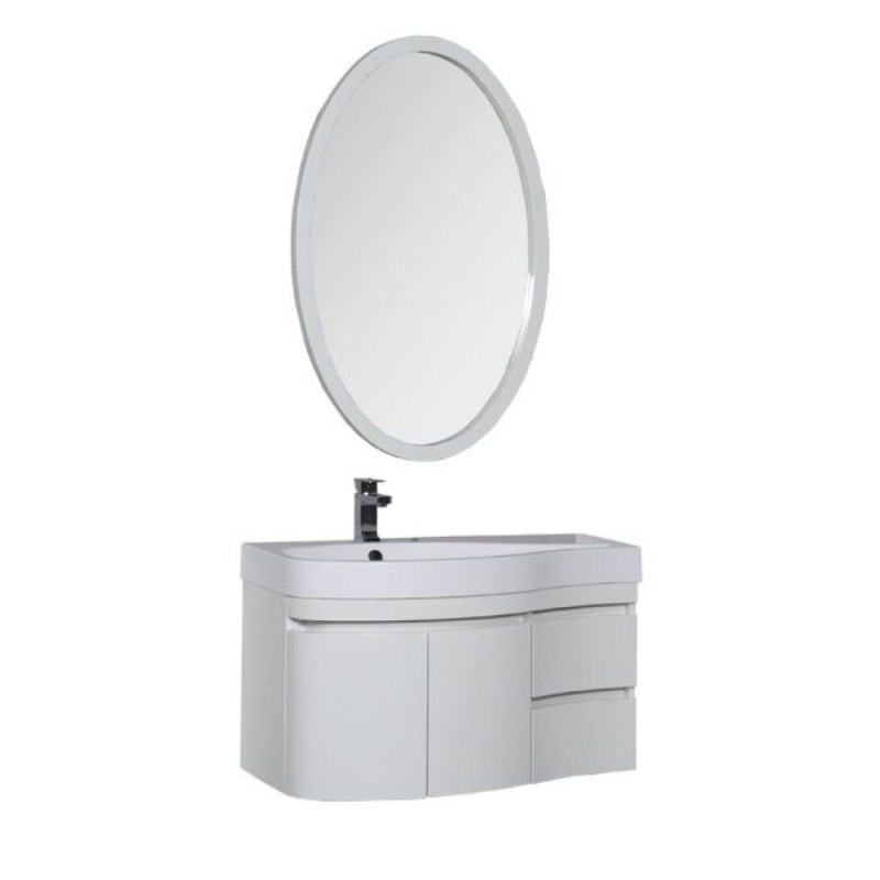 Тумба под раковину Aquanet Сопрано 2-95 L (2 дверцы, 2 ящика) 00169631, левая, цвет белый