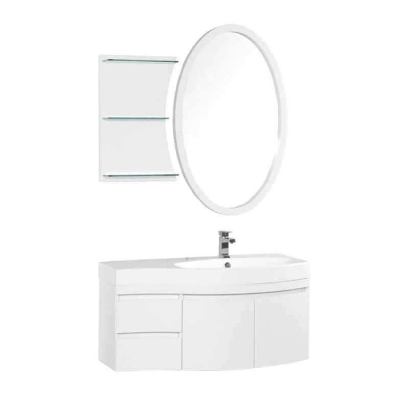 Тумба под раковину Aquanet Опера 2-115 R (2 дверцы, 2 ящика) 00169654, правая, цвет белый