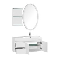 Тумба под раковину Aquanet Опера 2-115 R (2 дверцы, 2 ящика) 00169654, правая, цвет белый