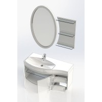Тумба под раковину Aquanet Опера 2-115 R (2 дверцы, 2 ящика) 00169654, правая, цвет белый