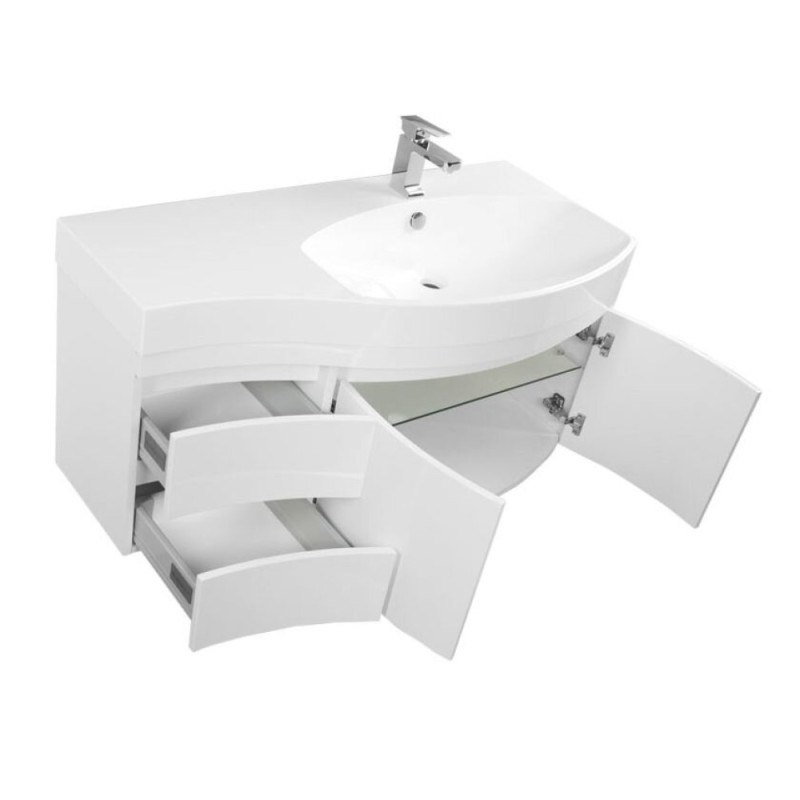 Тумба под раковину Aquanet Опера 2-115 R (2 дверцы, 2 ящика) 00169654, правая, цвет белый