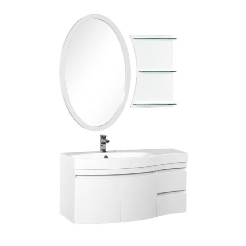 Тумба под раковину Aquanet Опера 2-115 R (2 дверцы, 2 ящика) 00169654, правая, цвет белый