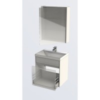 Тумба под раковину Aquanet Латина 60 (1 ящик) 00179936, цвет фасада бордо