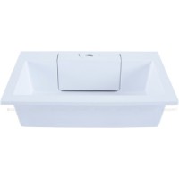 Раковина накладная Aquanet Фортуна 00181907, 60 см, литьевой мрамор, белая