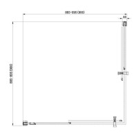 Душевой уголок Aquanet Delta Cube NPE1142 90 x 90 см, 00183212, стекло прозрачное