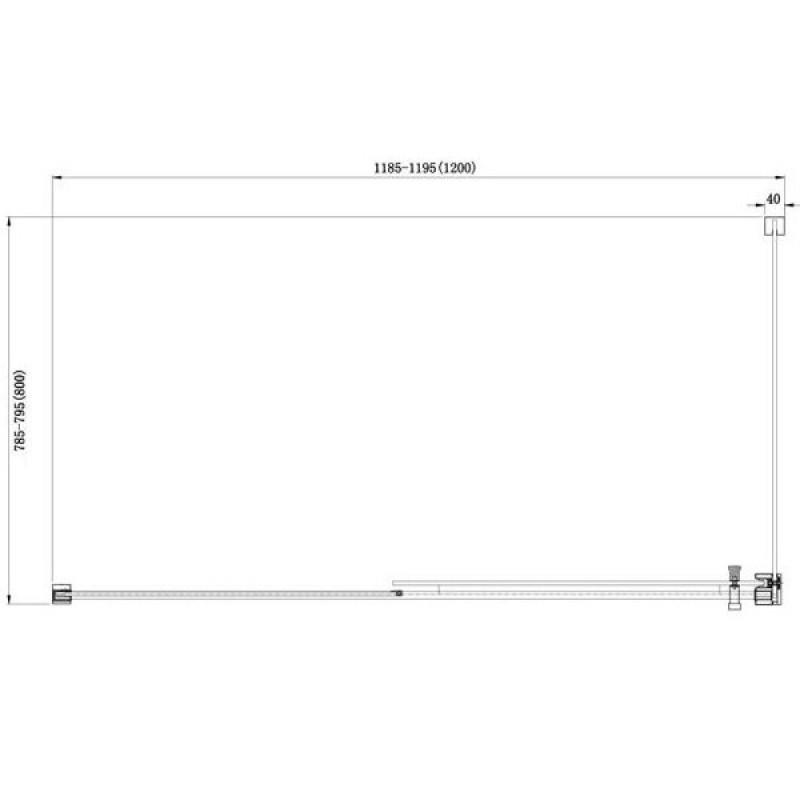 Душевой уголок Aquanet Delta NPE1131 120 x 80 см, 00183213, стекло прозрачное