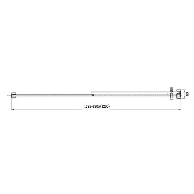 Душевая дверь Aquanet Delta NPE6121 120 x 200 см, 00183214, стекло прозрачное