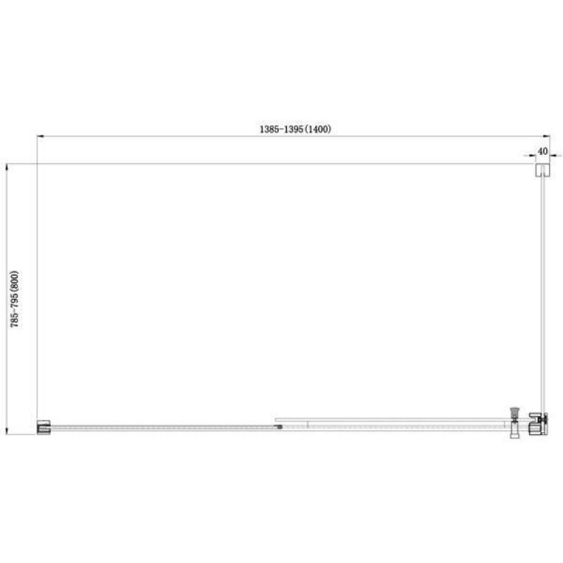 Душевой уголок Aquanet Delta NPE1131 140 x 200 см, 00183844, стекло прозрачное