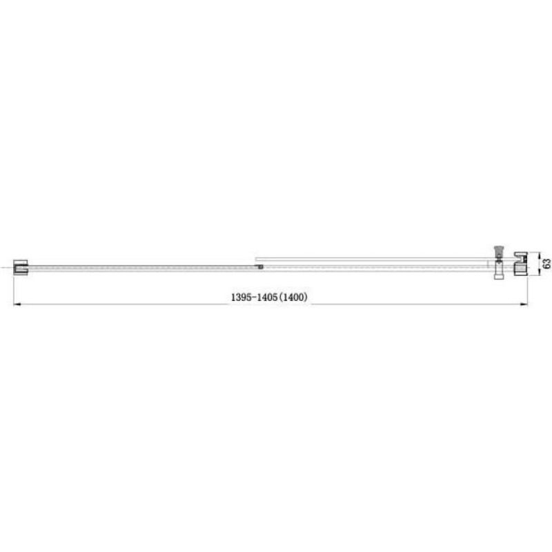 Душевая дверь Aquanet Delta NPE6121 140 x 200 см, 00183846, стекло прозрачное