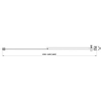 Душевая дверь Aquanet Delta NPE6121 140 x 200 см, 00183846, стекло прозрачное