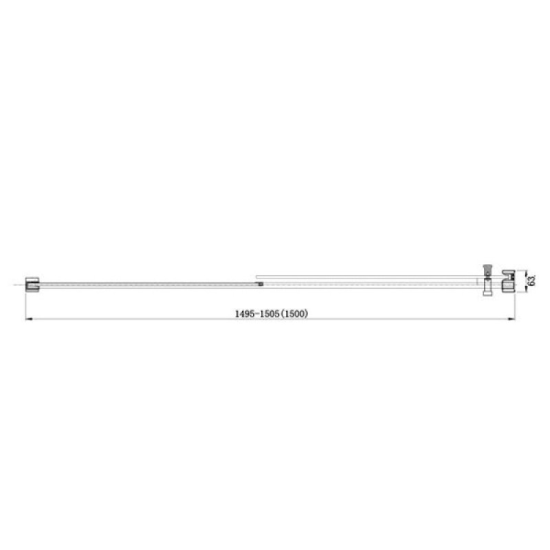 Душевая дверь Aquanet Delta NPE6121 150 x 200 см, 00183847, стекло прозрачное