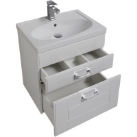 Тумба под раковину Aquanet Рондо 60 2 ящика, белый, 00189157
