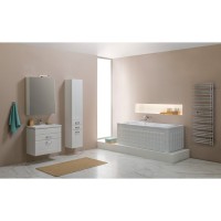 Тумба под раковину Aquanet Рондо 60 2 ящика, белый, 00189157