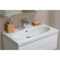 Тумба под раковину Aquanet Рондо 60 2 ящика, белый, 00189157