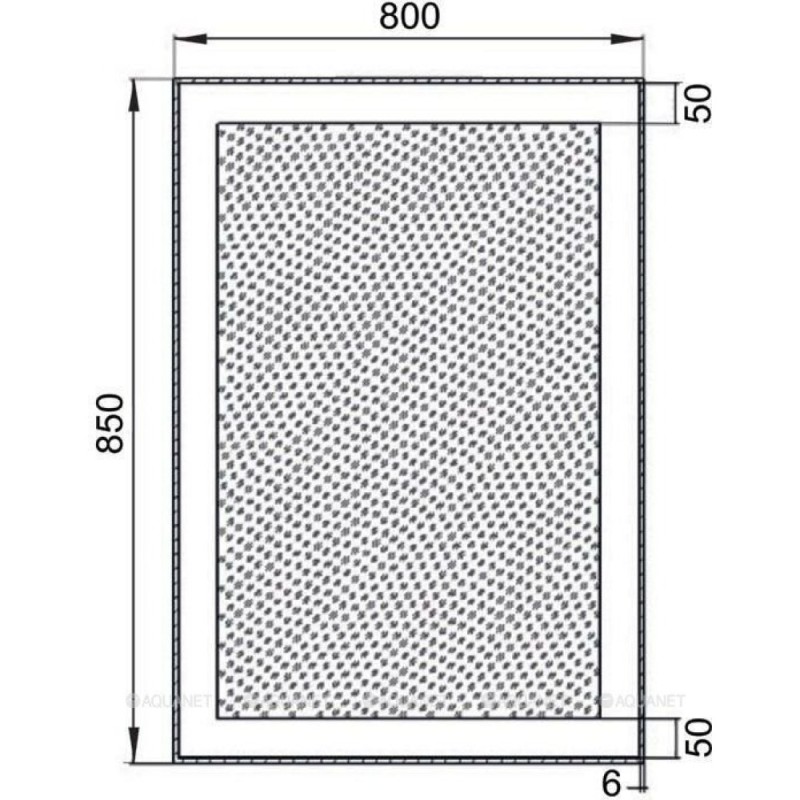 Зеркало Aquanet Алассио 8085 c Led подсветкой, белый, 00196634