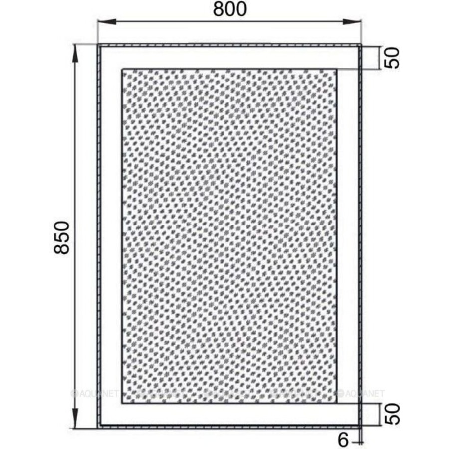 Зеркало Aquanet Алассио 8085 c Led подсветкой, белый, 00196634