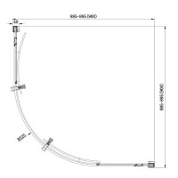 Душевой уголок Aquanet Delta NPE2142, 90 x 90 см, стекло прозрачное, 00202312