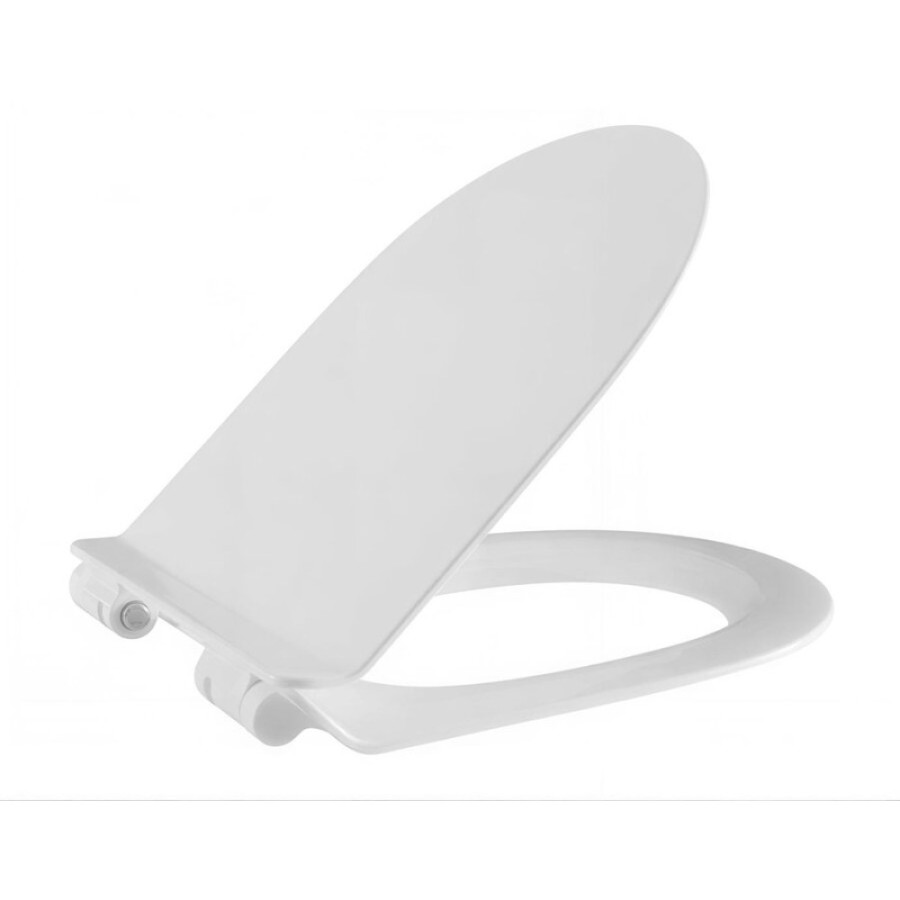 Приставной безободковый унитаз Aquanet Nova-F BL-101N-FST (203340), крышка микролфит Slimseat BL-005, белый