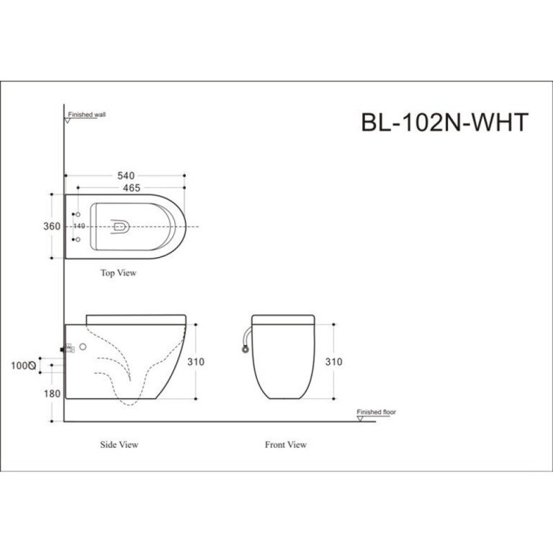 Подвесной унитаз Aquanet Cetus BL-102N-WHT (203345), крышка микролифт Slimseat BL-005, белый