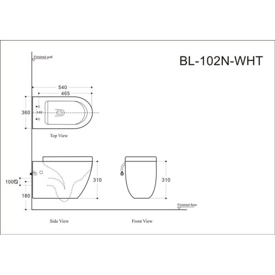Подвесной унитаз Aquanet Cetus BL-102N-WHT (203345), крышка микролифт Slimseat BL-005, белый