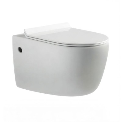 Подвесной унитаз Aquanet Cetus BL-102N-WHT (203345), крышка микролифт Slimseat BL-005, белый