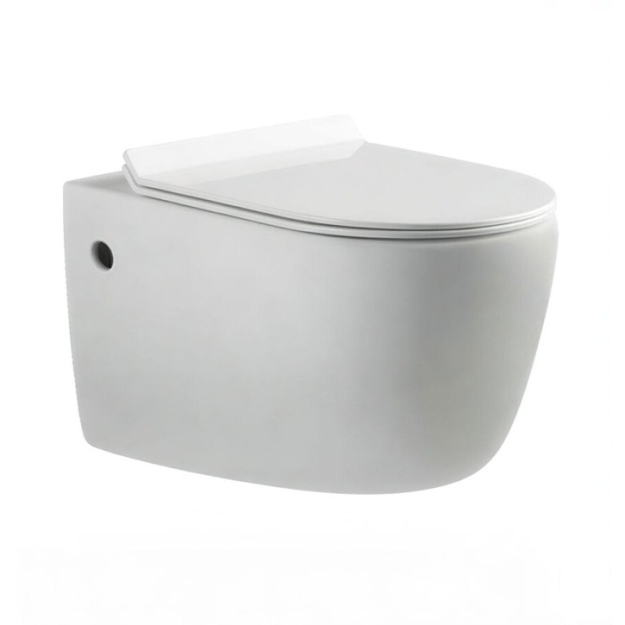 Подвесной унитаз Aquanet Cetus BL-102N-WHT (203345), крышка микролифт Slimseat BL-005, белый